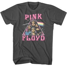 Pink Floyd Adult T-Shirt by American Classics Pink Floyd are one of the creators British psychedelia inspiring the development of progressive rock, plus they sold over 250 million albums worldwide. Founded in London in 1965, Pink Floyd is famous for their distinct sound and songs with message. Dark Side of the Moon and The Wall are 2 of the bestselling albums of all time. Their psychedelic vibe (and lyrics) inspired some incredible artwork which you can now wear, this Pink Floyd Space Faces Men's T-Shirt is a vintage style print with a faded look as if you bought it at a Pink Floyd concert in the old days.   What's included:  Charcoal printed t-shirt  Available in all sizes (S, M, L, XL, 2XL)  Officially licensed apparel  Made of quality 100% Cotton  Full-color vintage style print to the c Pink Floyd Artwork, Pink Floyd T Shirt, Rock N Roll Style, Space Shirts, Dark Side Of The Moon, Inventors, Progressive Rock, Face Men, Great Bands