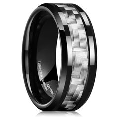 PRICES MAY VARY. ✔️TRUSTWORTHY BRAND - Since the establishment of the brand, King Will've only been doing three things. Provide high quality products, provide innovative design, provide thoughtful customer service. ✔️CLASSIC AND TIMELESS DESIGN: 8mm Silver Carbon Fiber Tungsten Ring for Men and Women High Polish Finish, classic never goes out of style. ✔️QUALITY AND BEAUTY: geniune tungsten carbide, which is hard, durable, scratch-resistant.Cover with all silver coated, still provides awesomenes Ultrasonic Jewelry Cleaner, Tungsten Jewelry, Tungsten Wedding Band, Black Wedding Band, Tungsten Mens Rings, Tungsten Carbide Rings, Tungsten Wedding Bands, Silver Coat, Wedding Band Ring