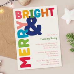 a bright and colorful holiday party is on the table