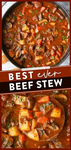 BEST EVER BEEF STEW, comfort food recipes, dinner ideas for tonight Best Ever Beef Stew, Classic Beef Stew, Stew Meat Recipes, Beef Stew Crockpot, Meat Dinners, Beef Stew Meat, Soup And Stew, Beef Stew Recipe, Stew Recipe