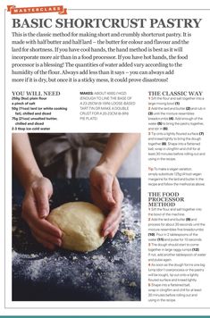 the article is about how to make short crust pastry