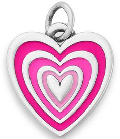 From James Avery&#x2C; this charm features:Bursting with love&#x2C; our Enamel Radiant Heart Charm by James Avery is gleaming in bold shades of pink. The heart-within-a-heart design culminates with a solid sterling silver center heart. This colorful charm coordinates well with the Enamel Band Ring with Hearts and is a meaningful addition to any of our chains&#x2C; charm holder necklaces&#x2C; bracelets or anklets. Give this sterling silver&& Pink Heart Charm For Mother's Day, Pink Heart Charms For Mother's Day, Pink Heart Sterling Silver Charms, Pink Heart-shaped Sterling Silver Charms, James Avery Necklace, James Avery Charm Bracelet, James Avery Bracelet, Charm Holder Necklace, James Avery Rings