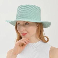 Step into summer with style and protection Perfect for those sunny days on the beach or a casual stroll around town, this elegant Panama-style hat is more than just a fashion statement—it's your personal shield against the sun's rays. Product Features Designed with functionality and style in mind, our sun hat features a wide brim that offers ample sun protection, ensuring you can enjoy your outdoor activities without worry. The breathable, lightweight paper material provides comfort even on the hottest days, making it an ideal choice for both spring and summer weather. Its solid pattern and casual style blend effortlessly with any outfit, adding a touch of class to your casual wear. Benefits UV Protection: Safeguard your skin from harmful UV rays with the wide brim design. Lightweight Comf Neutral Design, Outdoor Event, Mint Blue, Hats For Sale, Sun Hat, Wide Brimmed, Summer Season, Straw Hat, Sun Hats