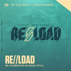 an advertisement for the release of re / load, which is now available on twitter