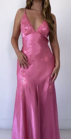 Princess Aesthetic Prom Dresses, Pink Vintage Prom Dress, Bright Pink Prom Dress, Dark Pink Prom Dress, 2000s Prom Dress, Satin Evening Dress, Evening Dress Long, One Shoulder Prom Dress, Prom Dress Evening