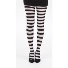 Collants Opaque Rayé Gothique Lolita Punk Noir Blanc Punk Noir, Black And White Tights, Gothic Tights, Halloween Tights, Vintage Inspired Shoes, Tights Socks, Attitude Clothing, Rockabilly Outfits, Striped Tights