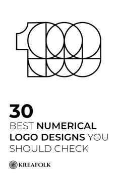 an advertisement with the words'best numerical logo design you should check'in black and white