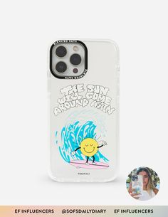 an iphone case with a cartoon character on it