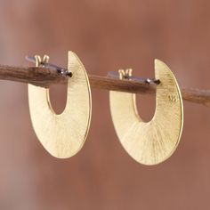 By Peruvian artisan Jocelyn Schreiber these hoop earrings are sure to stun your friends and family. Handcrafted from sterling silver each modern earring features a flat disc-like shape bathed in 18k gold and given a brushed-satin finish that captures the light. This accessory adorns the ears on oxidized saddleback clasps. Peruvian Jewelry, Round Dangle Earrings, Earrings Golden, Accessories Style, Sterling Silver Drop Earrings, Name Jewelry, Sterling Silver Hoop Earrings, Modern Earrings, Silver Drop Earrings