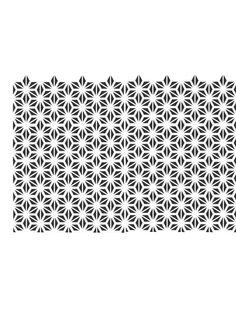 a black and white image of an intricate pattern on a sheet of paper that has been cut into smaller circles