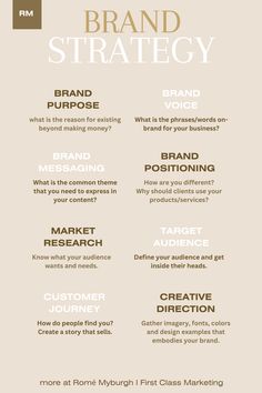 Fine-tune your brand's vision and purpose.
Uncover your unique value proposition.
Develop a captivating brand voice.
Elevate your visual identity to perfection. Business Strategy Management, Social Media Marketing Planner, Brand Marketing Strategy, Business Branding Inspiration, Building A Brand, Social Media Marketing Instagram