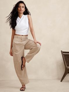 Cotton Wrap Crop Top | Banana Republic Quoi Porter, Money Tree, Wrap Crop Tops, Style Mistakes, White Crop Top, Cropped Top, Womens Clothing Tops, Heavy Cotton, Business Casual