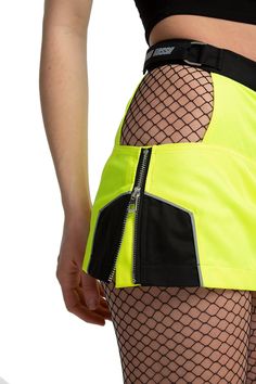 DETAILS: This skort is made for dancing, babe! It has a pair of panty shorts inside and a skirt on top, so you can rave however you want and your skirt stays in it’s place! designed by Marika Rossa Measurements: Women Important! These come in unisex sizes, which may be different than you’re used to wearing. Please check the measurements carefully before placing your order. Production time: 1 - 9 working days FAQs Processing time for in stock orders takes 1-4 business days, for pre-order items it Panty Shorts, Neon Outfits, Fasion Outfits, Cyberpunk Fashion, Be Different, Neon Yellow, Cyberpunk, Cute Outfits, Neon