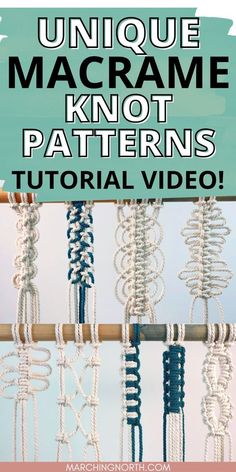 the instructions for how to make unique macrame knot patterns with yarn and wood