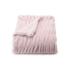 a pink blanket on top of a white background