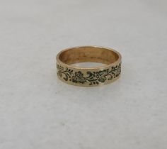 Vintage Rings Antiques, Gold Rings Vintage, Gold Band Wedding Ring, Stamped Rings, Vintage Wedding Band, Magical Jewelry, Midi Ring, All Gems, Handmade Rings