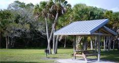 there is a small pavilion in the park