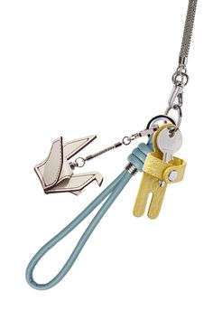 A "Bird of wishes" Origami bag charm made from refined calfskin leather. Also available in Blush. A "Bird of wishes" Origami bag charm made from refined calfskin leather. Silver-tone logo stamp at back. Silver Hoop Hardware at face. Silver Bead-Chain Strap with Clasp Fastening. Approx. 4.25” length. Diy Projects To Make And Sell, Origami Bag, Leather Embroidery, Mini Accessories, Keychain Charm, Closet Accessories, Handbag Charms, Leather Key, Diy Charms