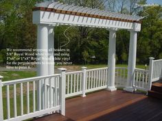 Home Improvement Porch Deck Railings - Great Remodeling Design Ideas - HubPages Ipe Wood Decking, Ipe Deck, Walnut Flooring, Deck Wood, Pergola Decorations, Ipe Decking, White Pergola, Timber Pergola, Wood Decking