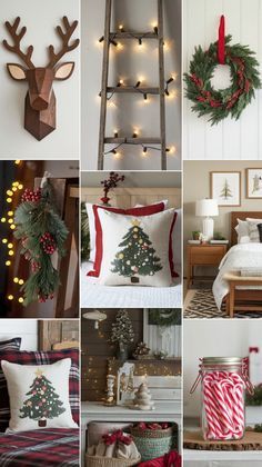 a collage of christmas decorations and decorating items in different styles, colors, and sizes