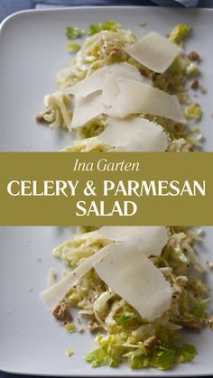 Ina Garten Celery & Parmesan Salad Celery Salad Recipes, Parmesan Salad, Celery Salad, Shaved Parmesan, Toasted Walnuts, Vegetable Peeler, Tasty Bites, Lunch Time, Delicious Salads