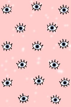 an eye pattern on a pink background