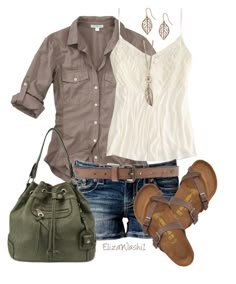 Untitled #313 by elizawashi1 on Polyvore featuring James Perse, American Eagle Outfitters, Miss Me, Birkenstock, Humble Chic and Scotch & Soda Birkenstock Sandals Outfit, Outfits Primavera, Sandals Outfit, Birkenstock Sandals, Short Jeans, Outfit Fall, Cute Summer Outfits, Spring Summer Outfits, Look Cool