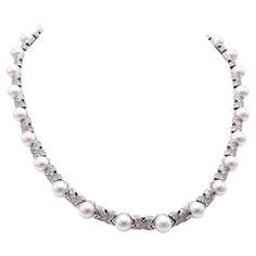 Bulgari Pearl Diamond Necklace Bulgari Pearl Necklace, Bulgari Diamond Necklace, Bulgari Jewelry Necklaces, Pearl Diamond Necklace, Bulgari Jewelry, Bvlgari Jewelry, X Design, Pearl And Diamond Necklace, Italian Jewelry