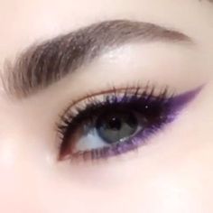 (paid link) Click image to review more details. Makeup Purple, Makeup Asian, Purple Eye Makeup, Cat Eye Makeup, School Makeup, Asian Eye Makeup, Purple Reign