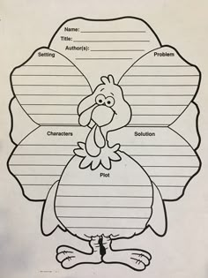 the parts of a turkey that is labeled in black and white with lines on it