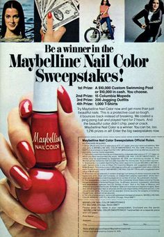 Nail Color Polish, Newspaper Ads, Jogging Outfit, Custom Swimming Pool, Vintage Cosmetics, Hair Fragrance, Play Hard, Print Ad