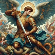 Christian Saints, Mary Pictures, Angel Gabriel, Jesus And Mary Pictures, Angel Art, Gay Art