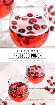 Carbonated Alcoholic Drinks, Thanksgiving Beverages Alcoholic, Thanksgiving Themed Drinks, Prosecco Sangria, Cranberry Prosecco, Prosecco Punch, Prosecco Drinks, Fruity Alcohol Drinks, Xmas Drinks