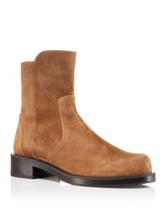 Stuart Weitzman Women's 5050 Bold Zip Leather Booties Stuart Weitzman 5050, Block Heel Ankle Boots, Suede Block Heels, Heel Ankle Boots, Shoe Company, Brown Ankle Boots, Brown Leather Boots, Shoes Booties, Suede Ankle Boots