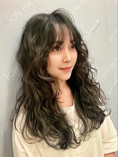 Cold Perm Long Hair, Wave Perm Long Hair, Cold Wave Perm, Perm Long Hair, Long Hair Asian, Cold Perm, Haircut Idea, Hair Asian, Wave Perm