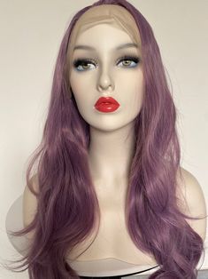 Lace front wig looks more real with a affordable price. 1. Wig Style Advantage: Lace front,looks like real hair,high quality, it is very easy to manage! It's ok for both daily use and costume party 2. Soft High Quality Heat Resistant Fiber: Can be styled up to 200oC or 390oF, but recommended at 150oC or 300oF 3. Breathable Wig Cap Structure: Average cap size circumference 22.5 Inches with 2 adjustable straps,which help fit your head better. Warm Tips: 1).All wigs are made to order. Once we have started making your wigs, your order cannot be cancelled. If you would like to cancel your order, please notify us within 24hrs. 2)You can wear it as is straight from the bag, or brush & fluff up the waves for a softer but bigger look! 3) Colors might look different in person due to different monito Long Wavy Wig, Light Violet, Natural Wigs, Wavy Wig, Mild Shampoo, Real Hair, Purple Light, Heat Styling Products, Wig Styles