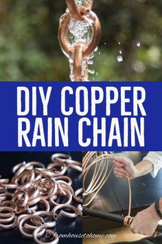 How To Make A DIY Rain Chain With Copper Tubing | Rain Chains Diy Gutters, Garden Ponds