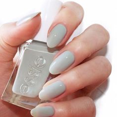 Essie Gel Couture Swatches, Sage Green Nails, Essie Nails, Nails Essie, Grey Nails, Essie Nail Colors, Gel Colors, Essie Gel Couture, Gel Couture