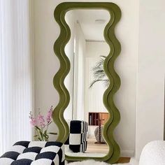 Delano Wavy Full Body Mirror - Urban Ashram Home Curvy Mirror, Aesthetic Interior Design, Wavy Mirror, Interior Design Per La Casa, Mirror Design Wall, Apartment Decor Inspiration, Room Makeover Bedroom, Room Makeover Inspiration, Cute Room Decor