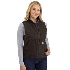 Carhartt Vest, Womens Sherpa, Vest Womens, Carhartt Womens, Taupe Grey, Carhartt Women, Womens Fleece, Carhartt Mens, Sherpa Lined