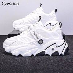 White Platform Sneakers, Tie Heels, Mesh Fashion, Chic Sneakers, Dad Shoes, Summer Flats, Comfortable Sneakers, Casual Sport Shoes, White Shoes