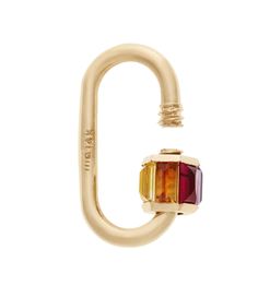 This Total Baguette Medium Lock is 2.5cm long and 10mm wide and the lock itself has a circumference of 3mm with the closure at 5.5mm. It is smaller than a Regular Lock, larger than a Babylock, and a bit larger than our Heartlock. 14k Gold 1.4 Carat Baguette Sapphires, Rubies, Amethysts, and Tourmalines, 6 stones 18k Gold and Platinum are available by request. Please email info@marlaaaron.com with inquiries. #marlaaaronjewelry #lockiton #mediumlock #totalmediumbaguette Jewelry Lock, Portfolio Ideas, Gift Card Shop, Green And Gold, Blue Sapphire, Tourmaline, Jewelry Watches, Platinum, 18k Gold