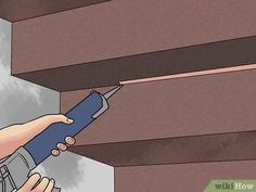 3 Ways to Quiet Squeaky Stairs - wikiHow How To Make Wood Stairs Quiet, How To Fix Creaky Stairs, How To Fix Squeaky Stairs, Fix Squeaky Stairs, Fix Stairs, Basement Steps Ideas