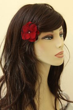 Build a Pack Promotion! Buy 5 or more  hair flowers and receive 20% off your order! Flower sets count as one flower. Enter code FLOWERS20 at checkout. Flower hair accessories are a great way to brighten up any outfit. These Velvet Red flowers are a perfect gift for a bride to give her bridesmaids. They'll make beautiful accents for your wedding day and give them an accessory they can enjoy everyday. They also a great accent for a formal dance or any outfit. Due to variations in size and colors of petals, no two flowers are exactly the same. Made in a smoke free home. Floral Hair Clip, Hair Grips, Formal Dance, Hair Flowers, Hair Flower, Wedding Hair Flowers, Flower Hair Accessories, Flower Accessories, Flower Hair Clips