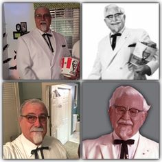 four different pictures of men in suits and ties