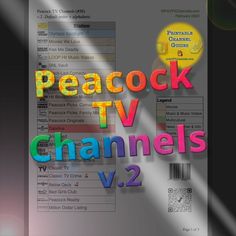 the text reads peacock tv channels v2 2