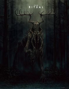 the cover art for ritual's upcoming album, in the woods with an image of a