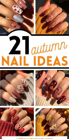 Autumn Nail Ideas, Autumn Nail, Fall Nail Trends, Cute Nails For Fall, Short Coffin Nails, Swarovski Nails, Gradient Nails