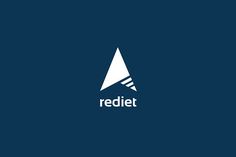 the logo for rediet is shown on a dark blue background with white letters