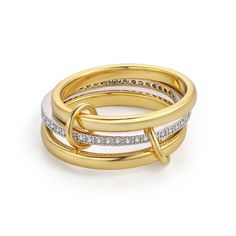 PRICES MAY VARY. Silver Gold Rings Set: The stacking ring consists of 3 rings, two gold band and one CZ sterling silver band, connected by a gold vein ring, creating a sleek, minimalist ring set that is sure to make your fingers look distinctive and sparkly. Perfect Gift: These stackable rings for women are a summer gift for yourself or your wife, your love. Suitable for vacation, beach party, summer, birthday, anniversary, graduation and many other occasions. Elevate Your Style: With this exqui Gold Rings Set, Silver And Gold Rings, Gold Rings For Women, Silver Bands, Dainty Rings, Stackable Ring Sets, Dainty Band, Gold And Silver Rings, Party Summer